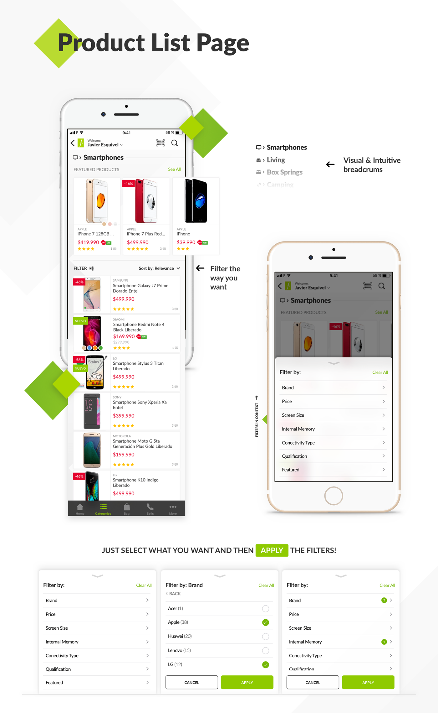 ios app redesign falabella ux UI Falabella Retail user experience sketch app Ecommerce