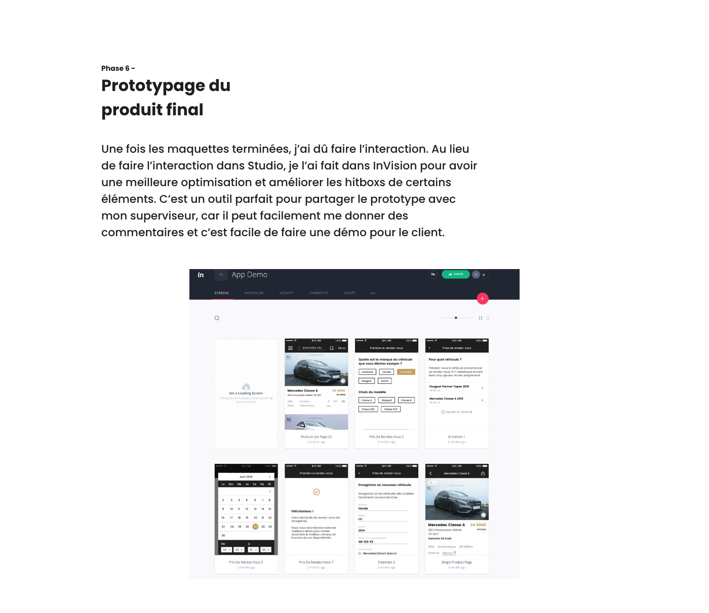 App UI/UX car dealer application Interaction design  prototype UI/UX Design
