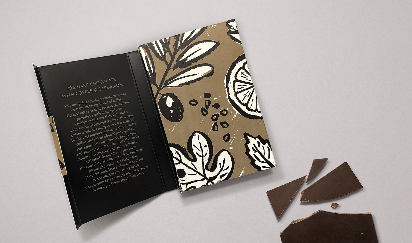 chocolate Packaging brand identity ILLUSTRATION  Cocoa mediterranean Greece graphic design  logo George Probonas
