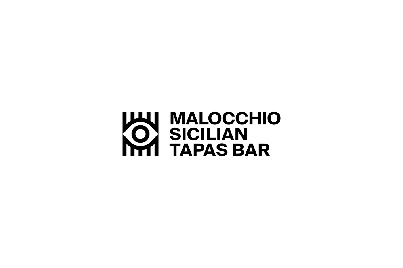 malocchio identity poster logo sicilian tapas bar perugia duecollective