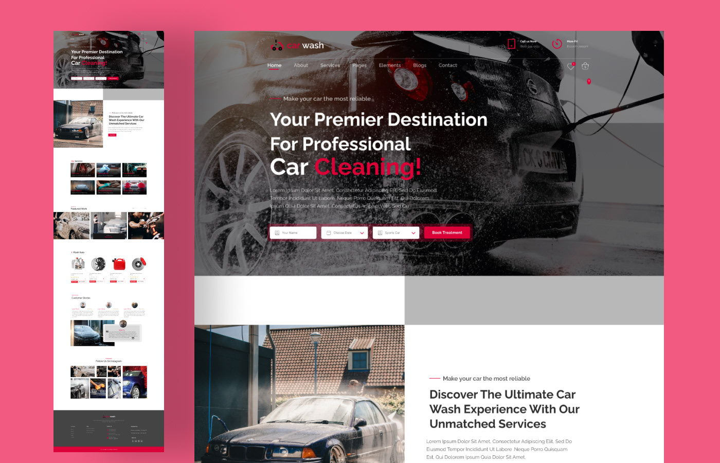 car wash car wash service services Website Web Design  template design