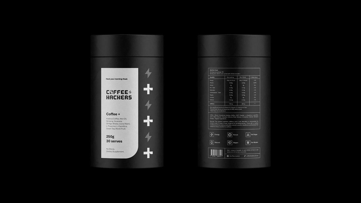 branding  Coffee fitness identity Label logo Packaging product Logotype typography  