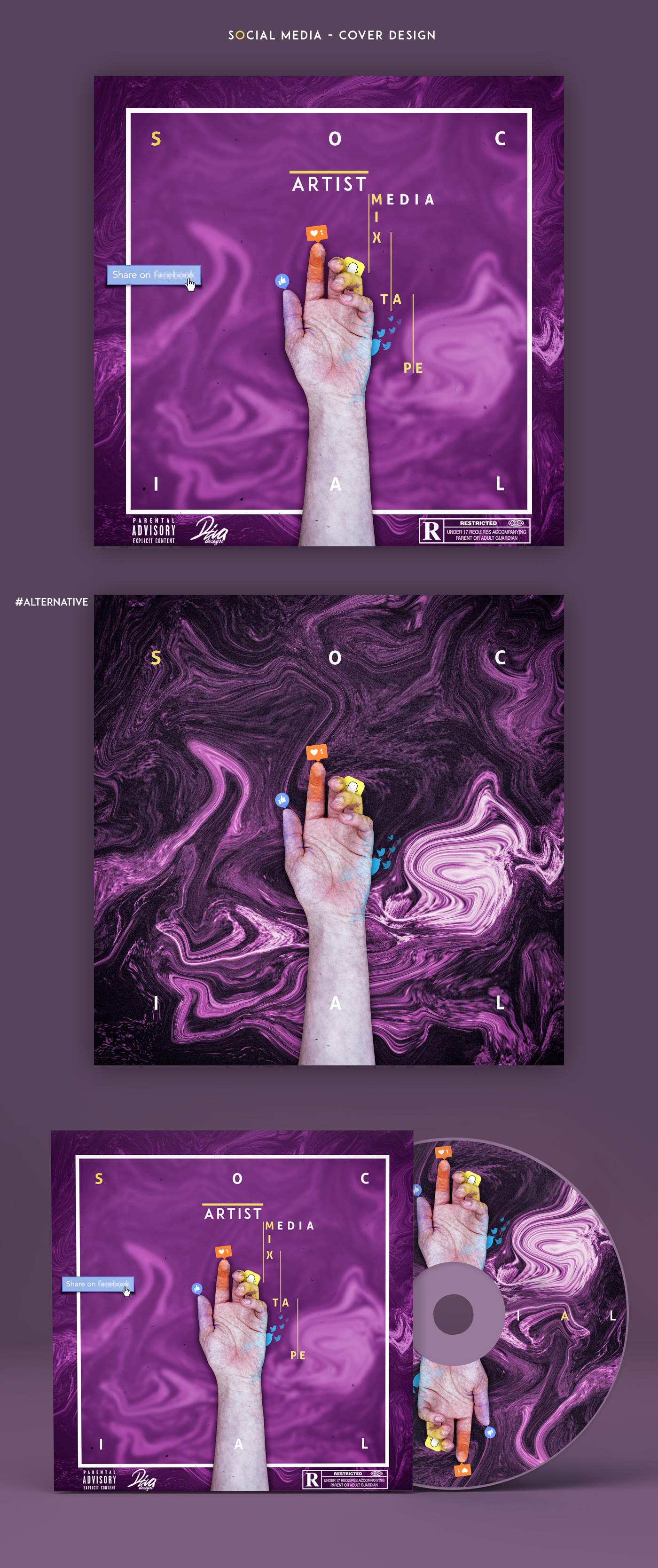 music social media cover design cover design graphic abstract