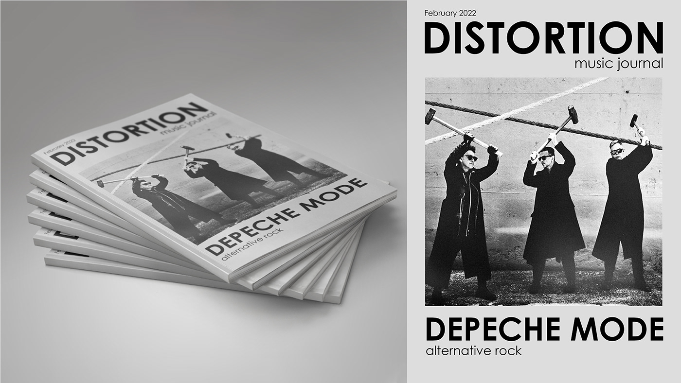 distortion placebo Depeche Mode journal magazine cover typography   music