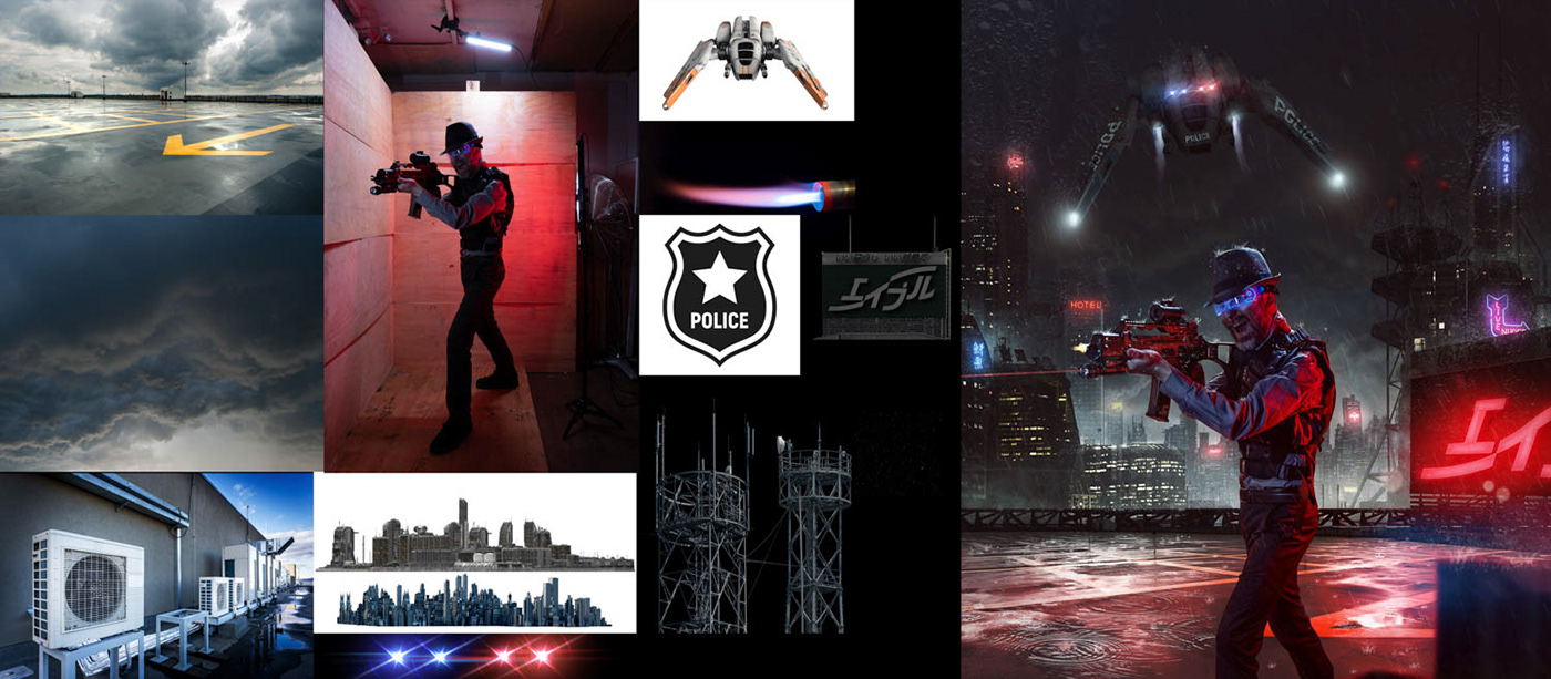 compositing concept art Cyberpunk Digital Art  fantasy Game Art photomanipulation photoshop sci-fi Scifi