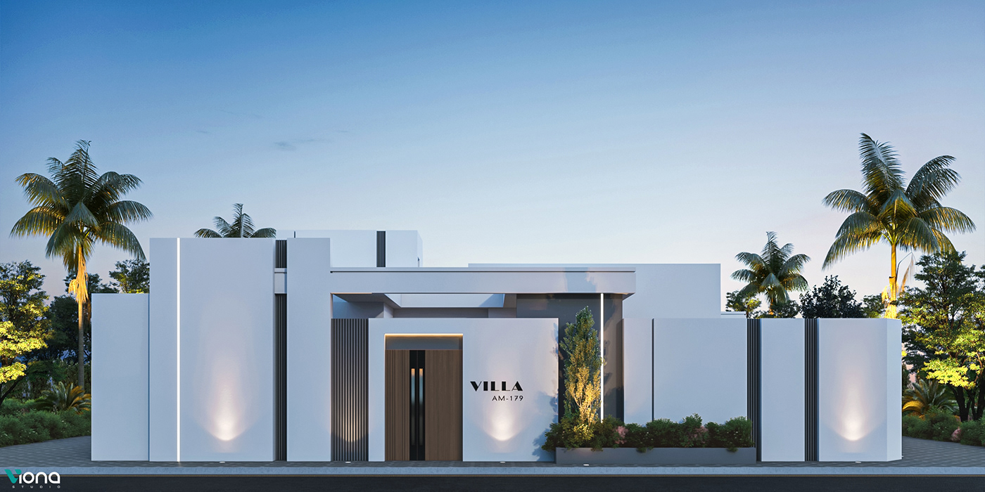 3D architecture design exterior modern Render simple Unique Villa visualization