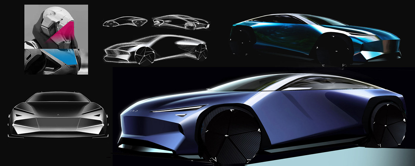 3D automotive   car car design concept design Oppo rendering sketch Sportscar