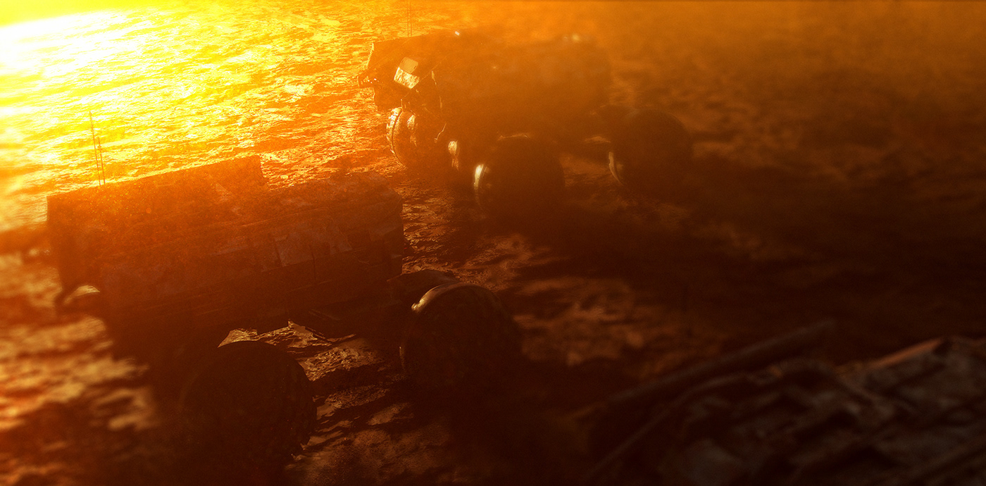 Scifi Vehicle design photoshop coronarenderer science fiction concept art digital 3d CG Game Dev