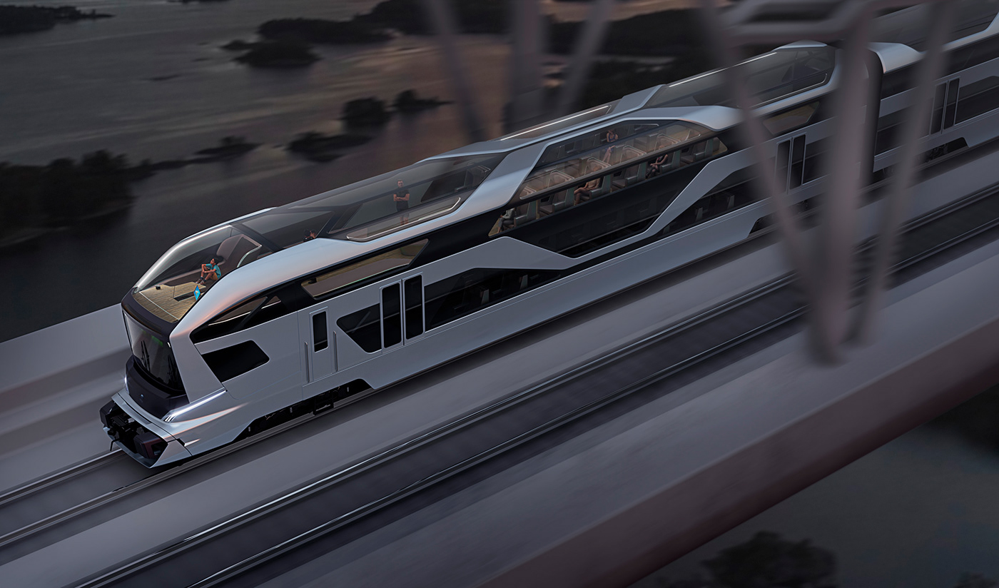 concept Mobility Design panoramic red dot design reddot reddot design award train Transportation Design winner