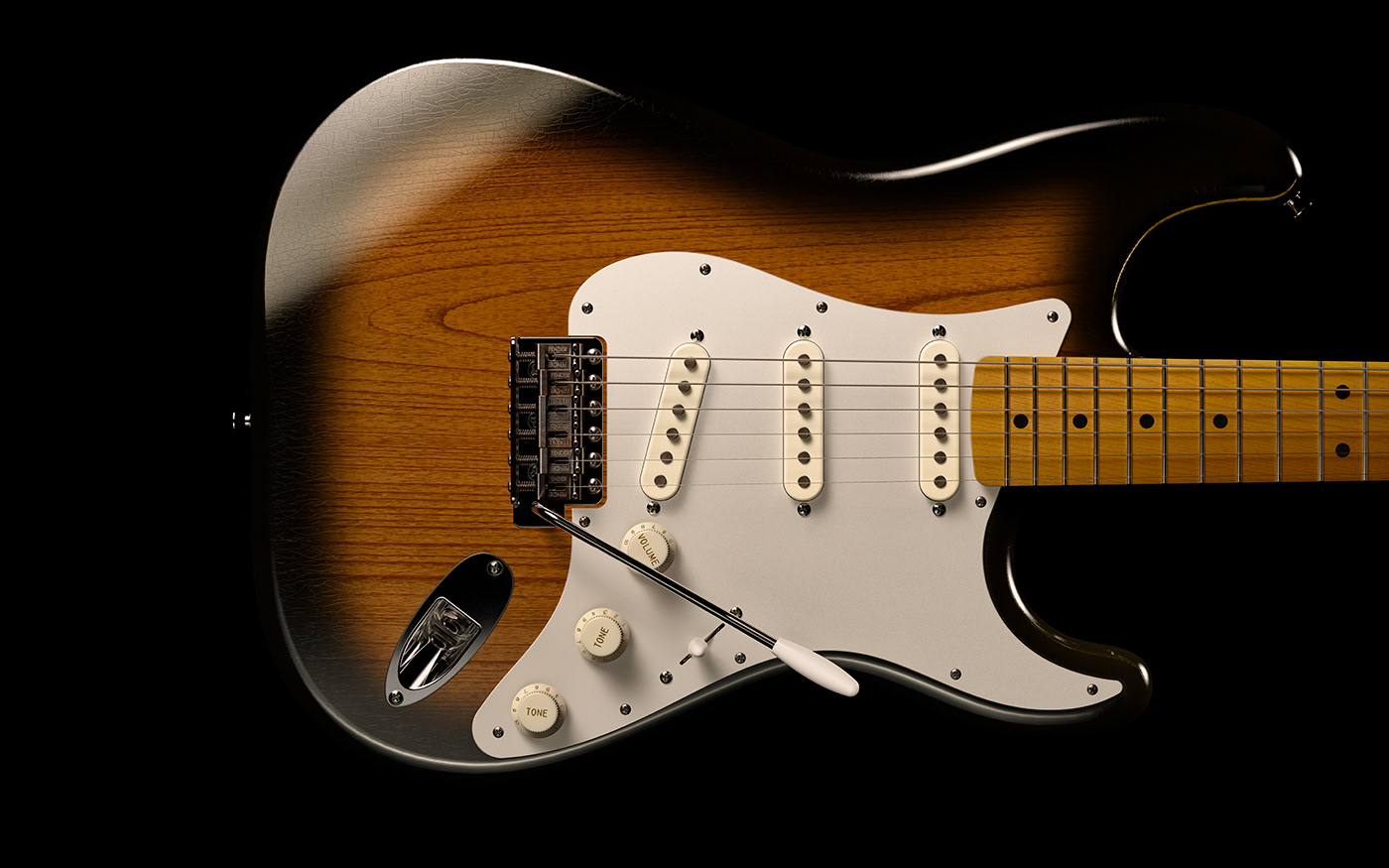 fender stratocaster CGI Render visualization guitar