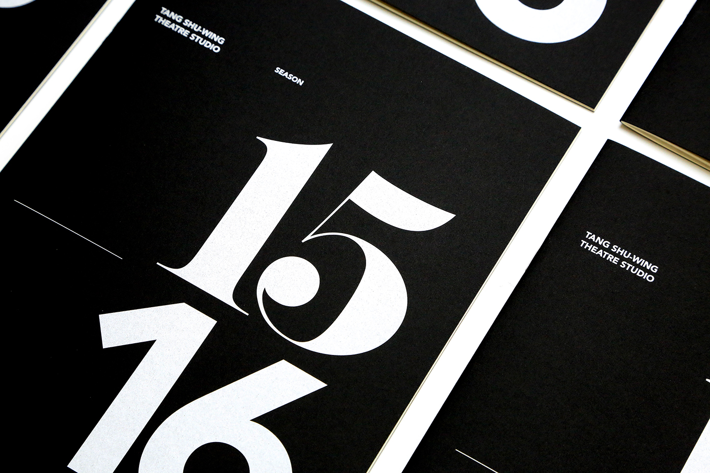 Booklet print typography   silver Hong Kong Theatre simple number Event art direction 