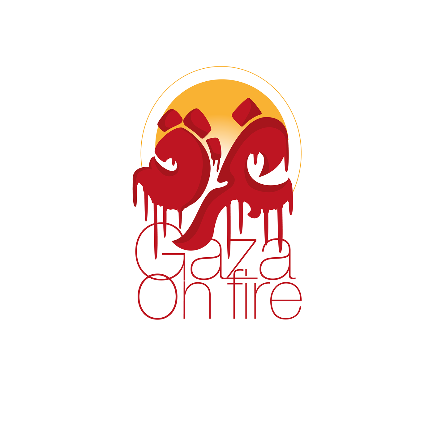 blood Calligraphy   Drawing  gazaunderattack lettering logos Logotype save typography   غزة