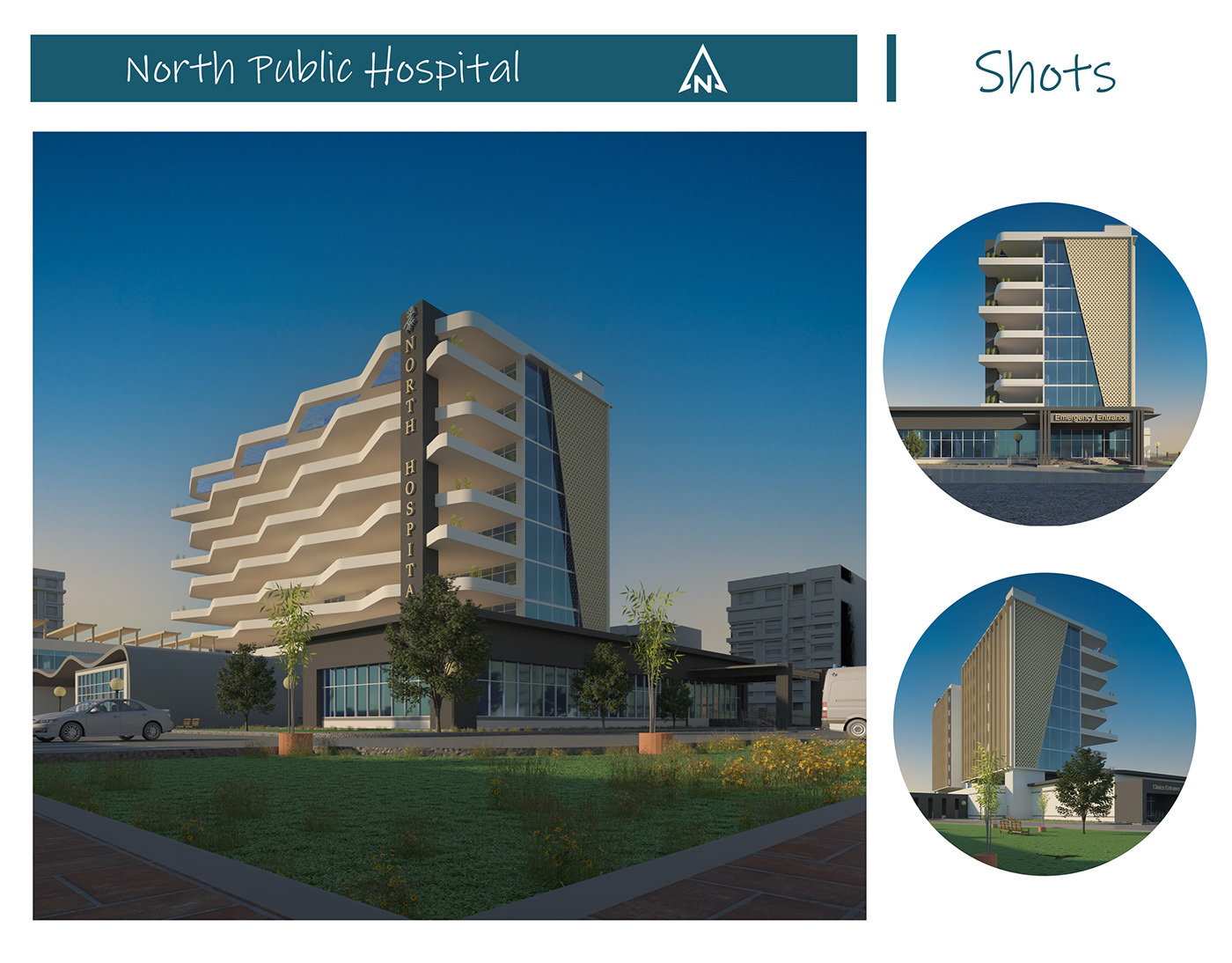 3ds max 3dsmax academic architecture exterior hospital Render revit visualization vray