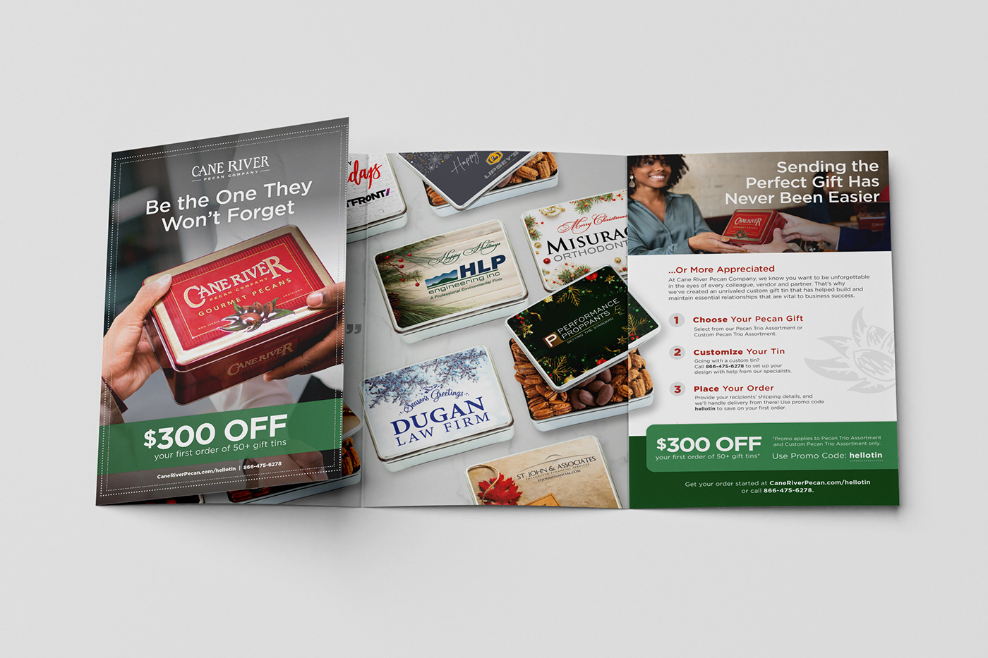 direct mailer corporate custom design Food Advertising brochure design branding  Consumer Marketing quadfold brochure