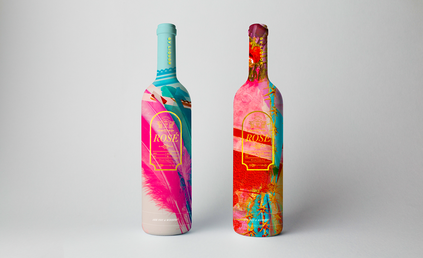 wine liquor rose hp mosaic advanced print fluorescent pink campaign mexico pink Mexican