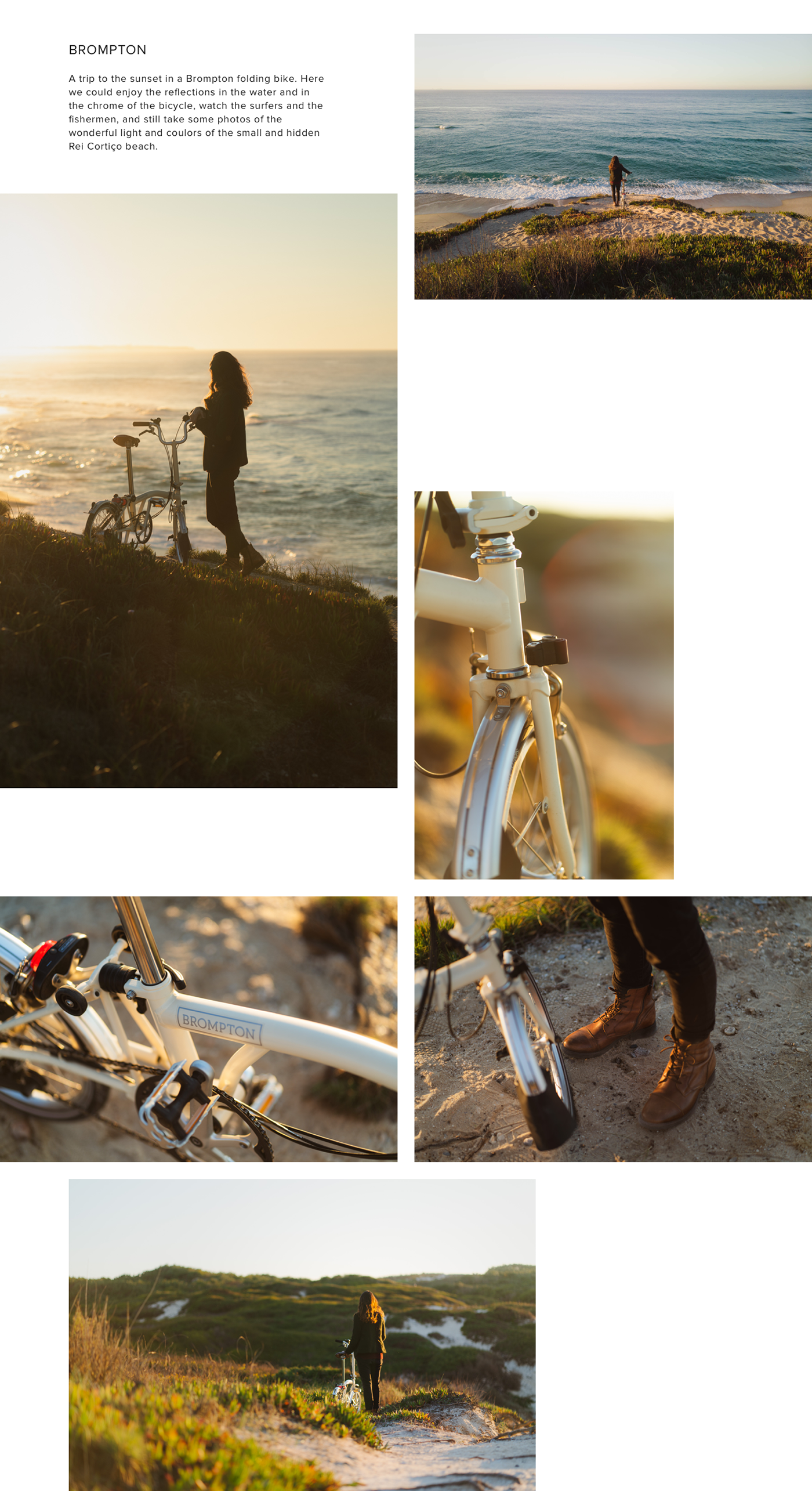 brompton Bike Photography  Bicycle beach sunset folding bike Surf waves olympus