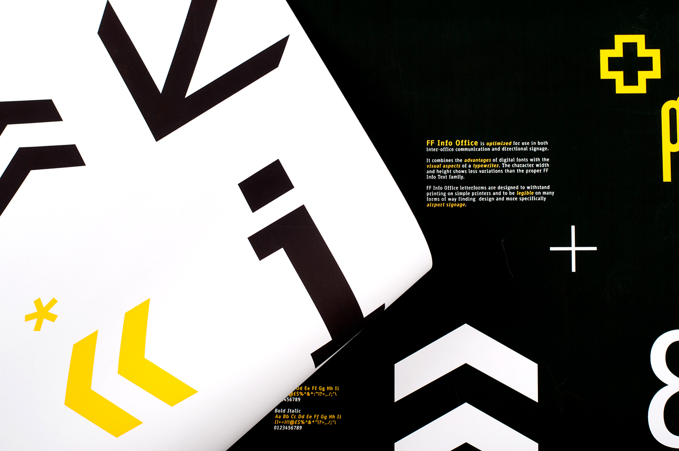 poster print type black White yellow font Typeface information design