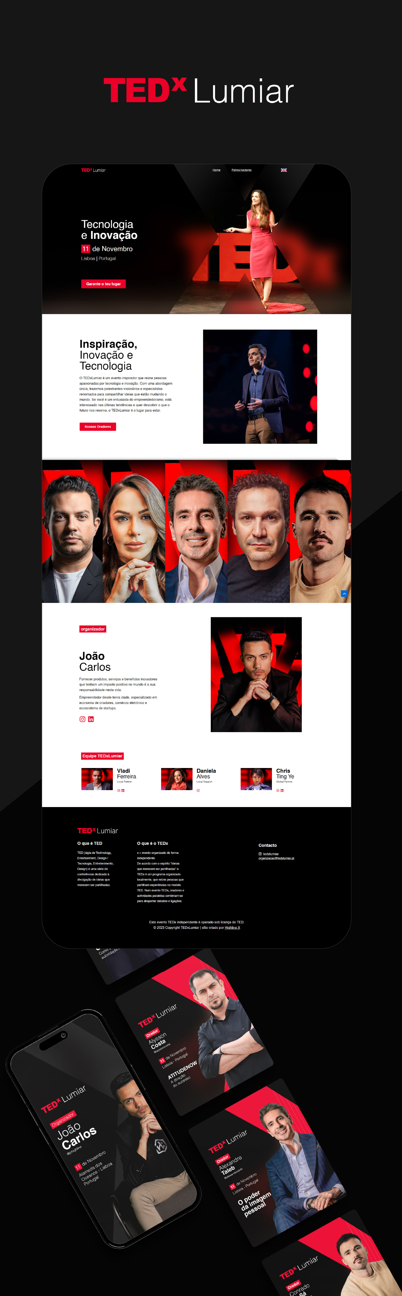 social media Instagram Post TEDx Event visual identity landing page Website Web Design  wordpress