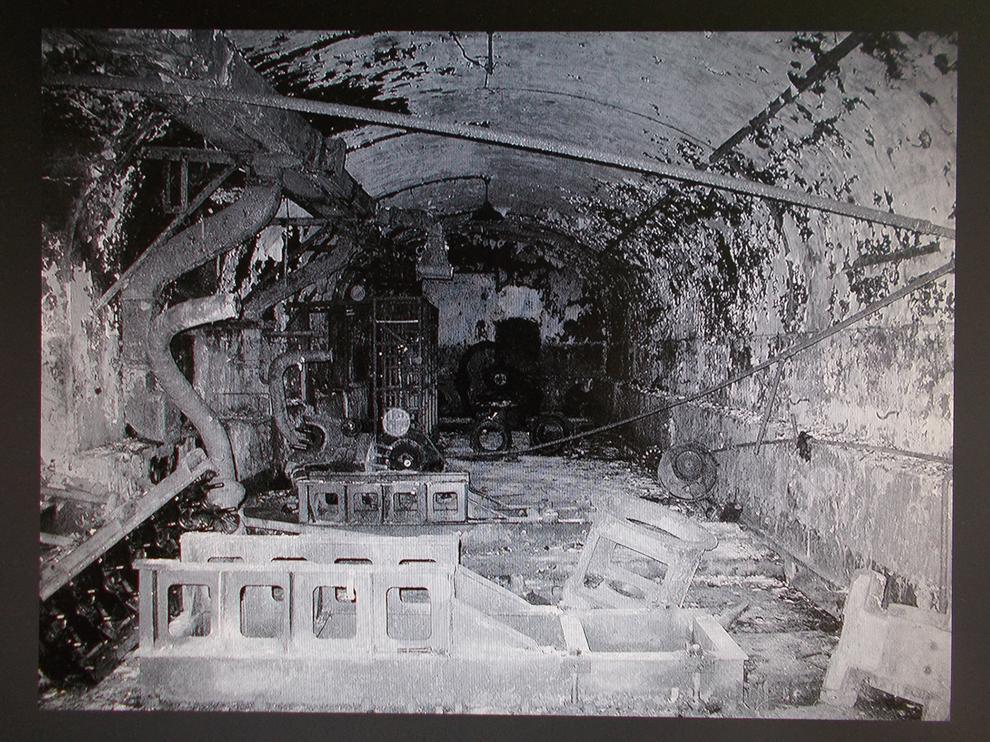 underground bunker abandon industrial Lo-fi b/w trip science snow dust darkness tunnel