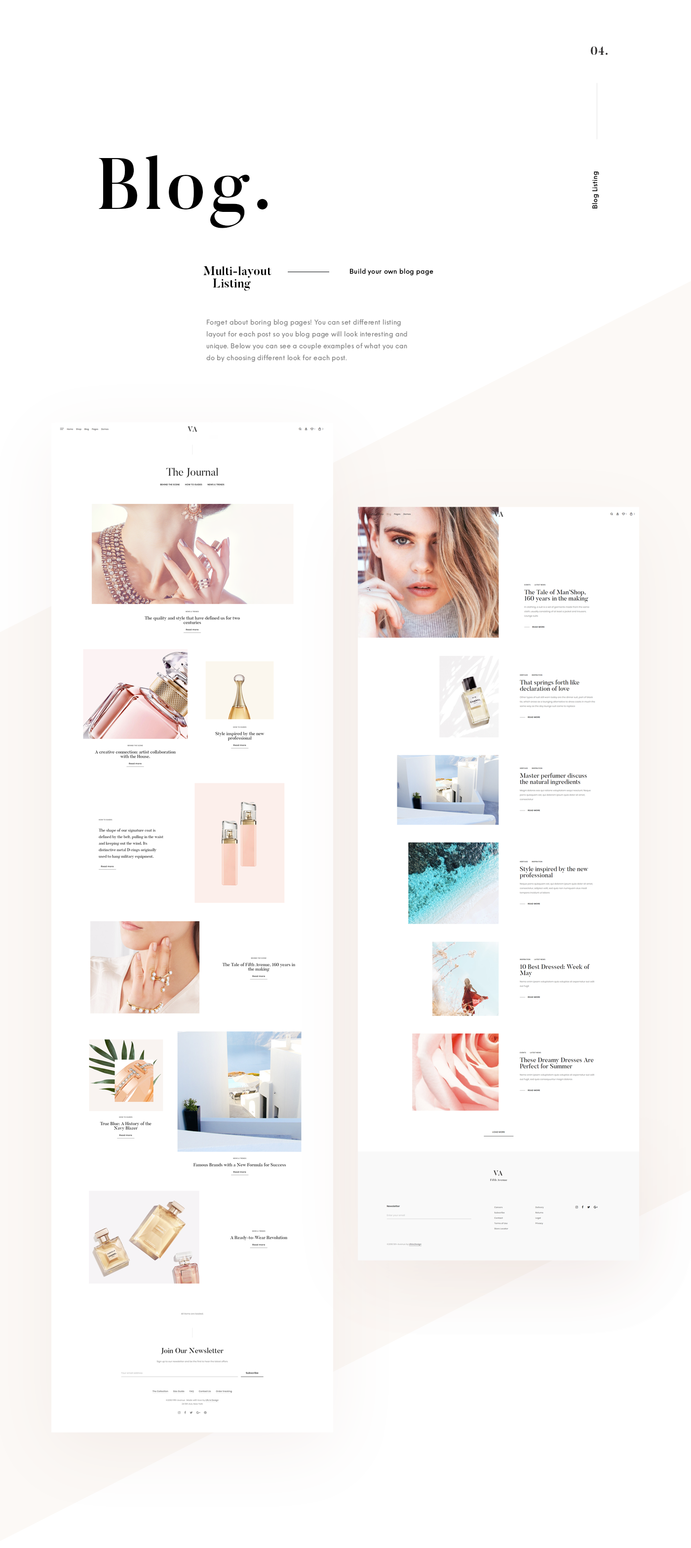 wordpress Theme Woocommerce perfume minimal UI beige Fashion  store shop