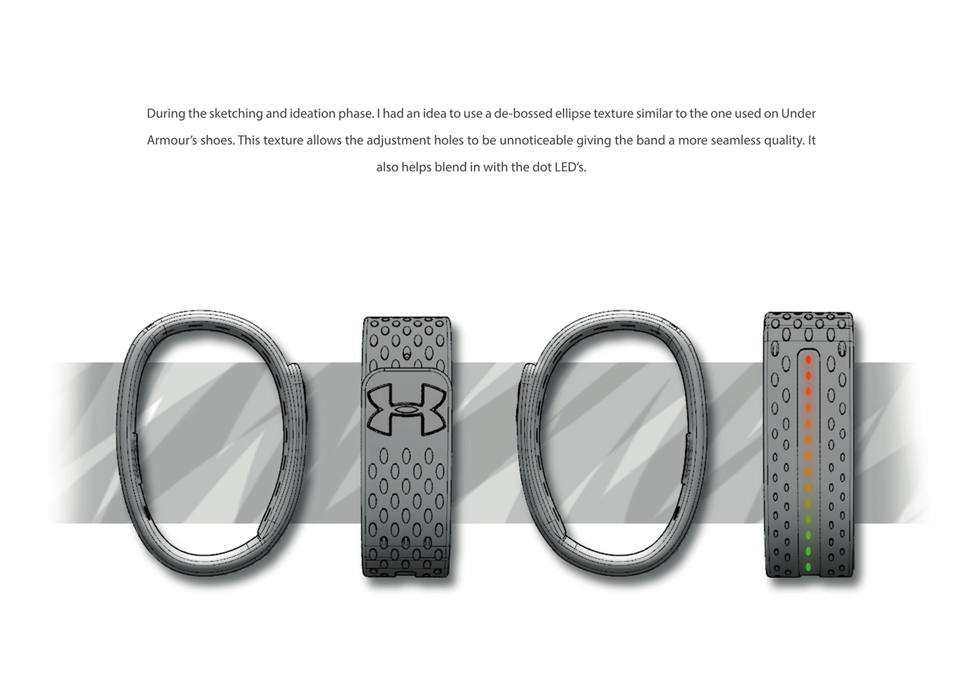 Under Armour branding  heart rate monitor product design  user design insustrial design