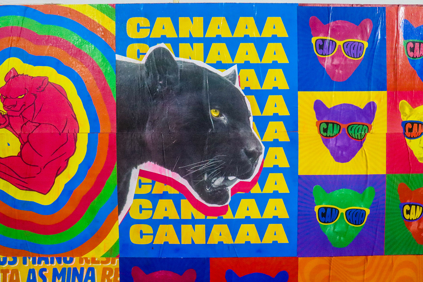 atletica backdrop Carnaval glued paper lambe lambe Mural Open Bar poster posteres