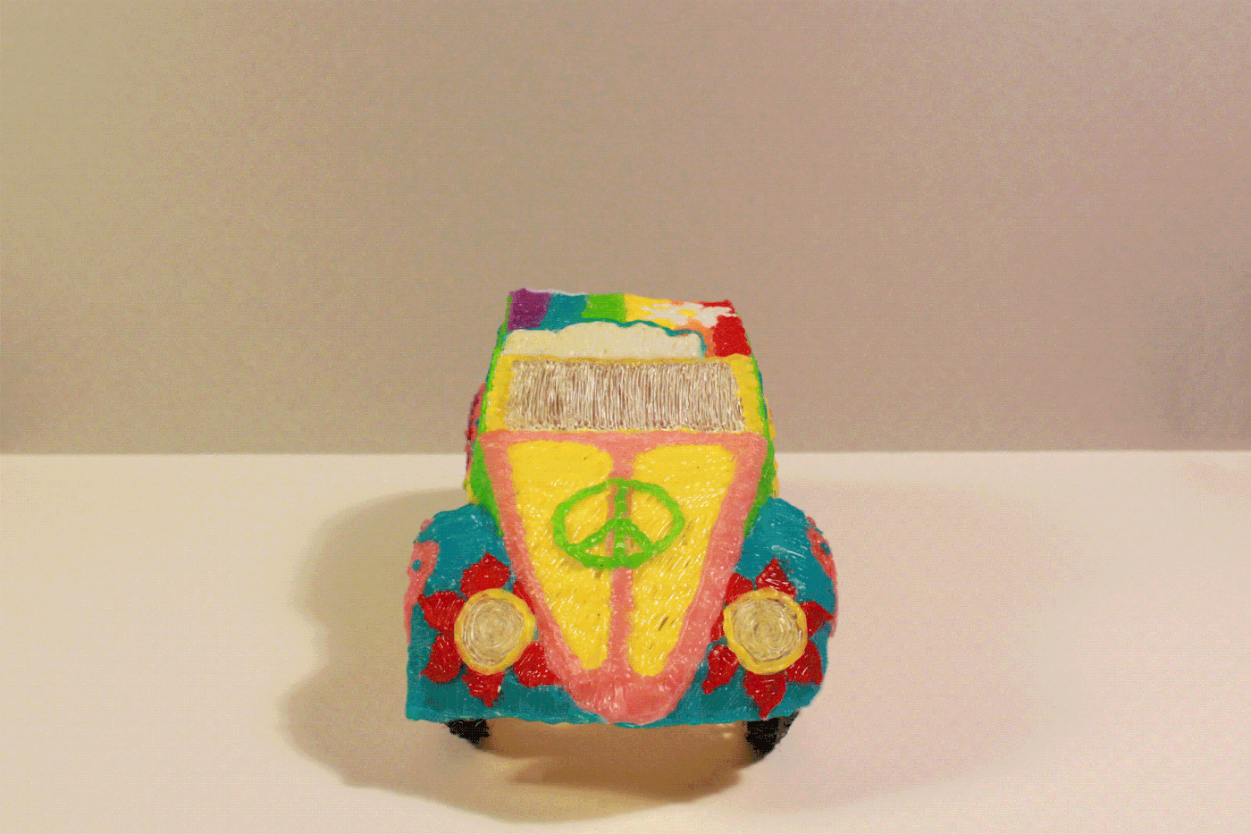 3Dpen 3D plastic volkswagen beetle colorful 3d pen car handmade artwork