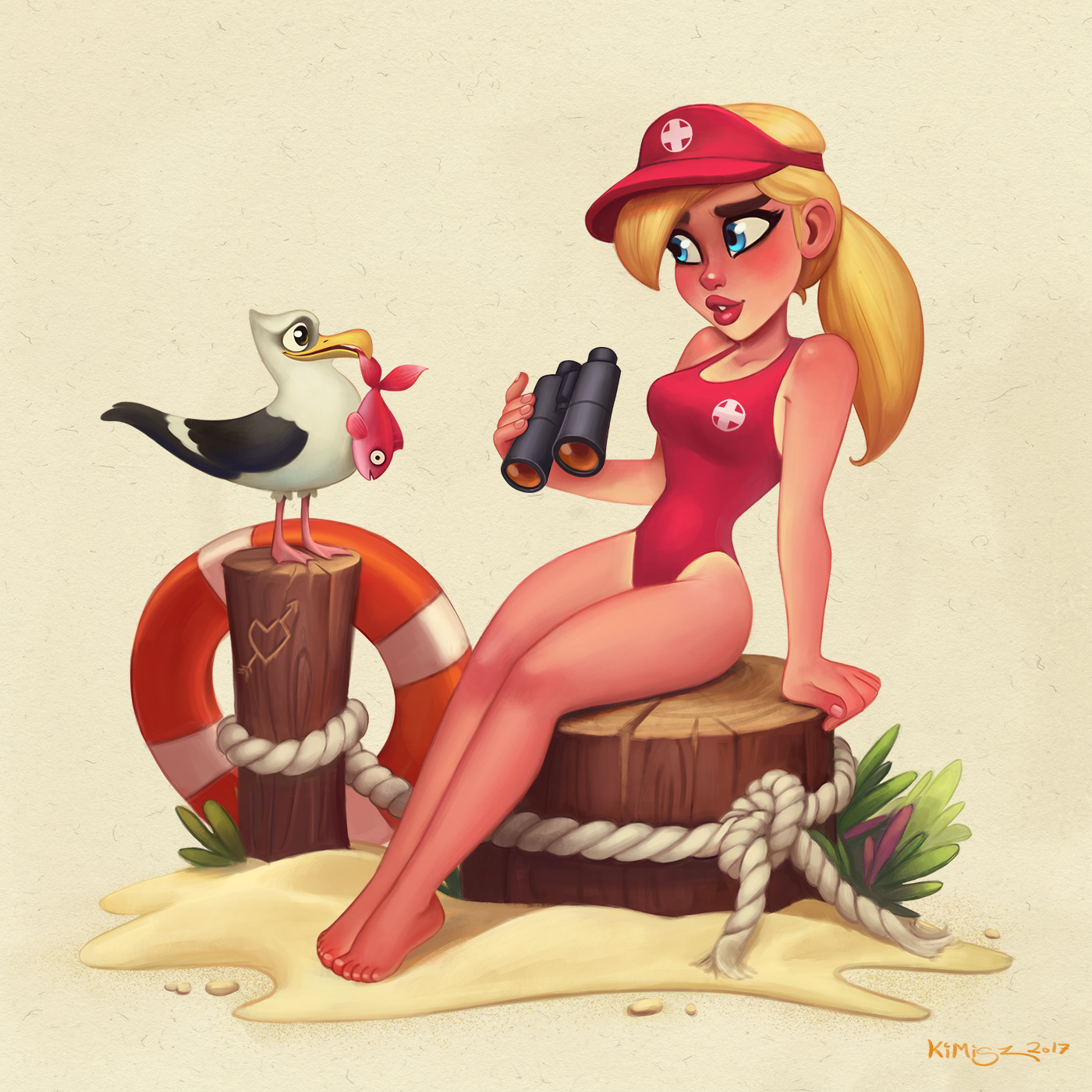 #lifeguardgirl #cartoongirl #kimisz #felipekimio