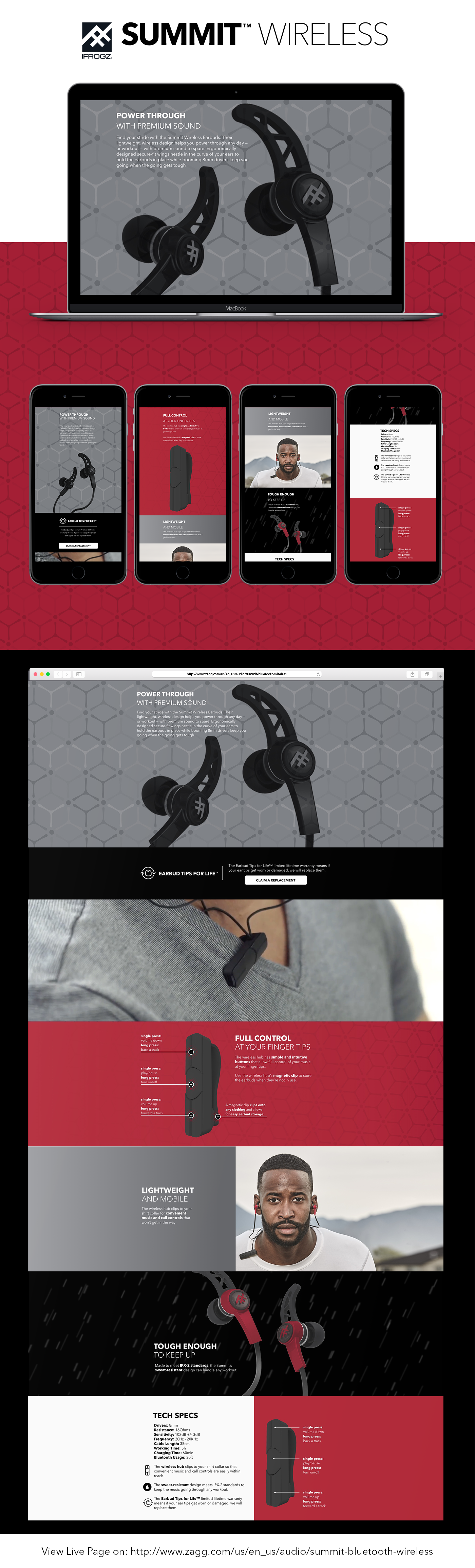 Audio Product Detail Page landing page Website Design