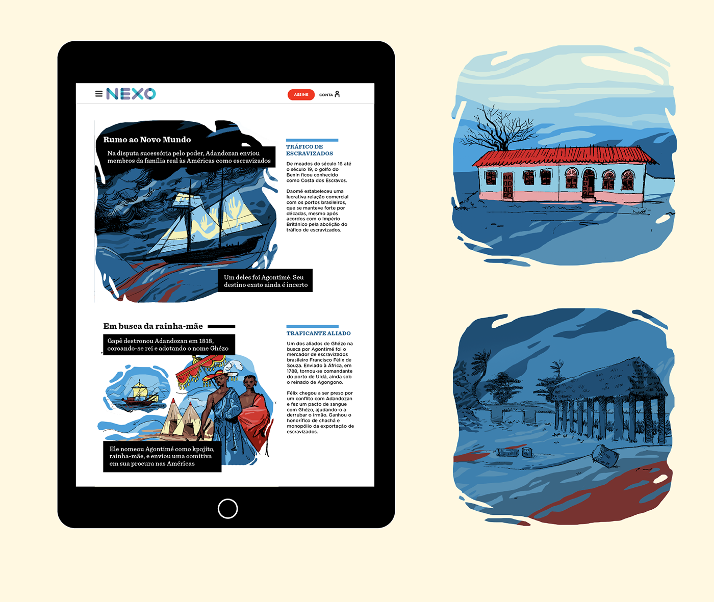 black woman Brazil design Digital Art  Drawing  history hq mobile newspaper storytelling  