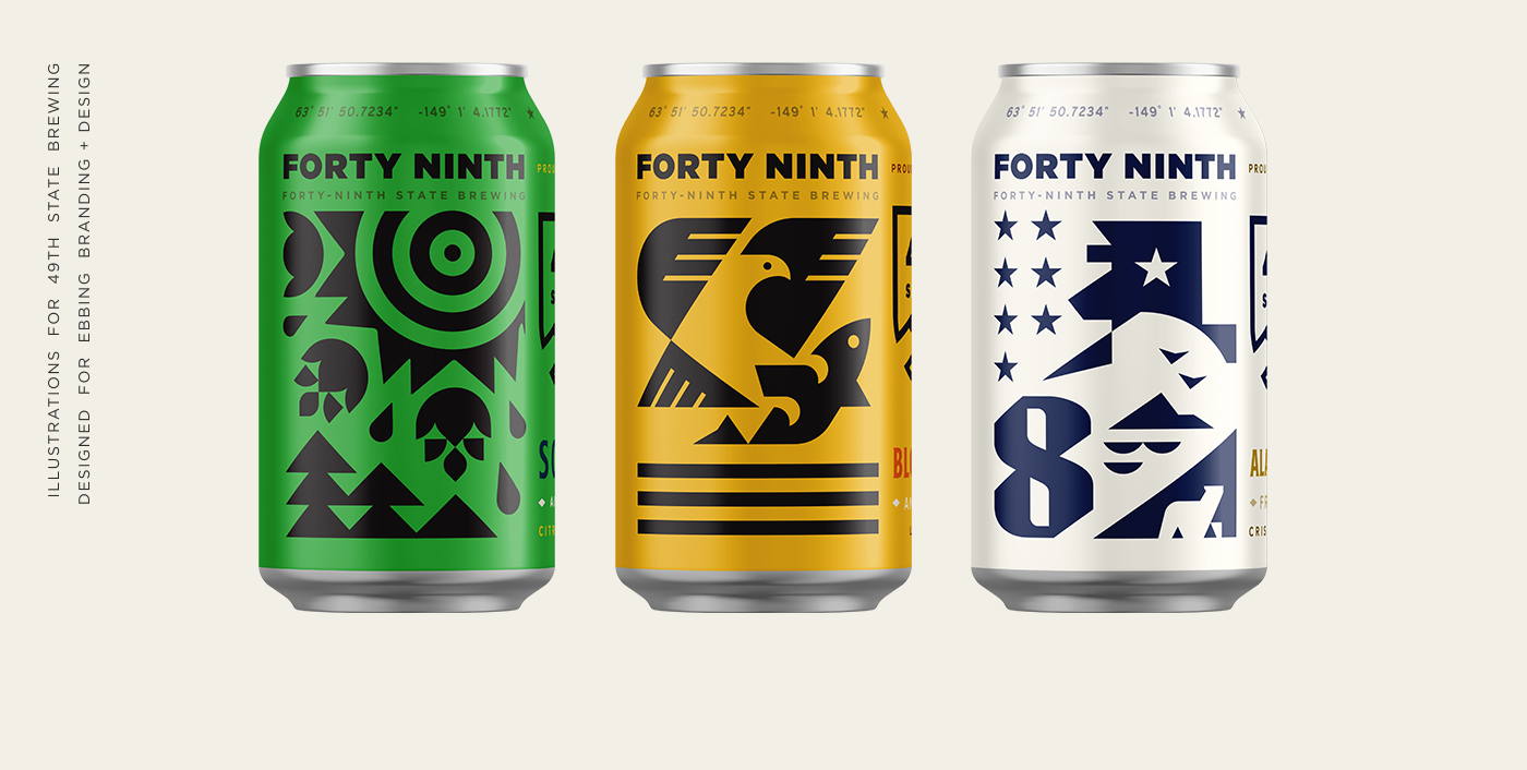 Illustrations for craft beer cans