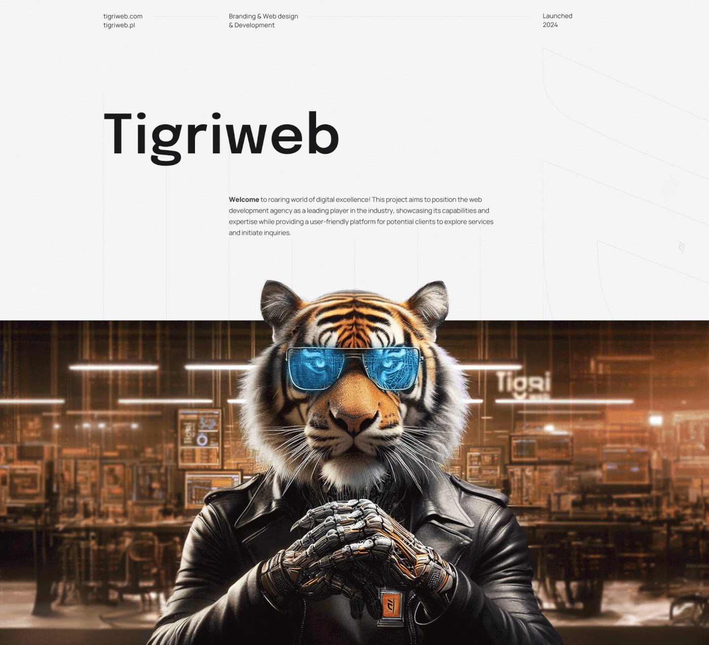design Figma UI/UX landing page Website agency Layout tiger portfolio digital