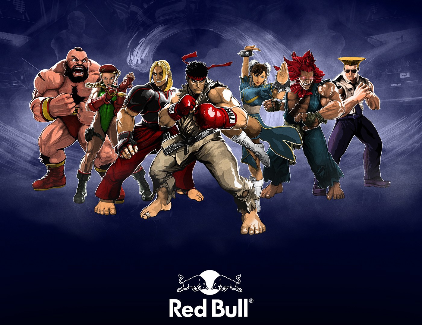 ilovedust Red Bull STREET FIGHTER characters energy drink ILLUSTRATION 