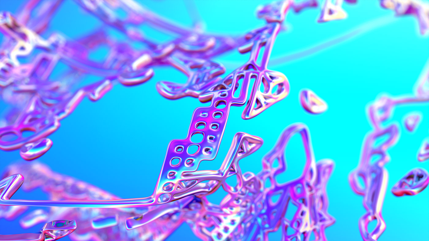 3D abstract art bright cinema4d colorful octane psychedelic smooth weird
