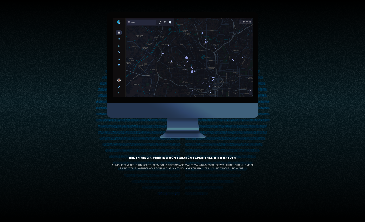 ux/ui real estate user interface ui design user experience web application Figma dashboard dark version map