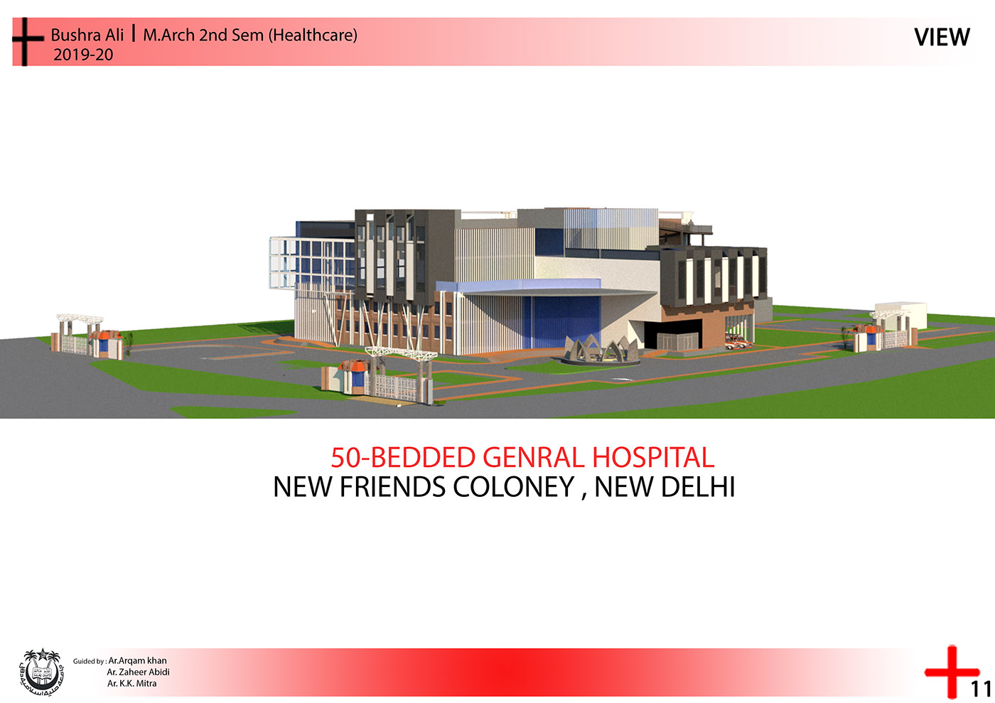 50-Bedded Hospital architecture economical general hospital healthcare architecture Hospital Design New Delhi Sustainable