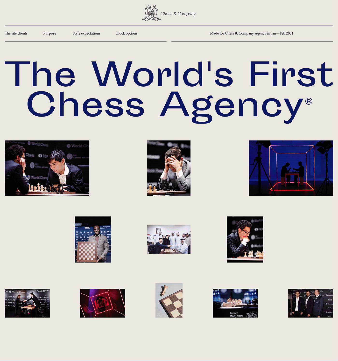agency branding  chess chessboard clean game Minimalism Sports Design typography   Webdesign