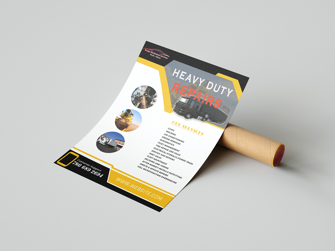 fonts marketing   heavy duty equipment industrial poster flyer printcollateral promotionalmaterial