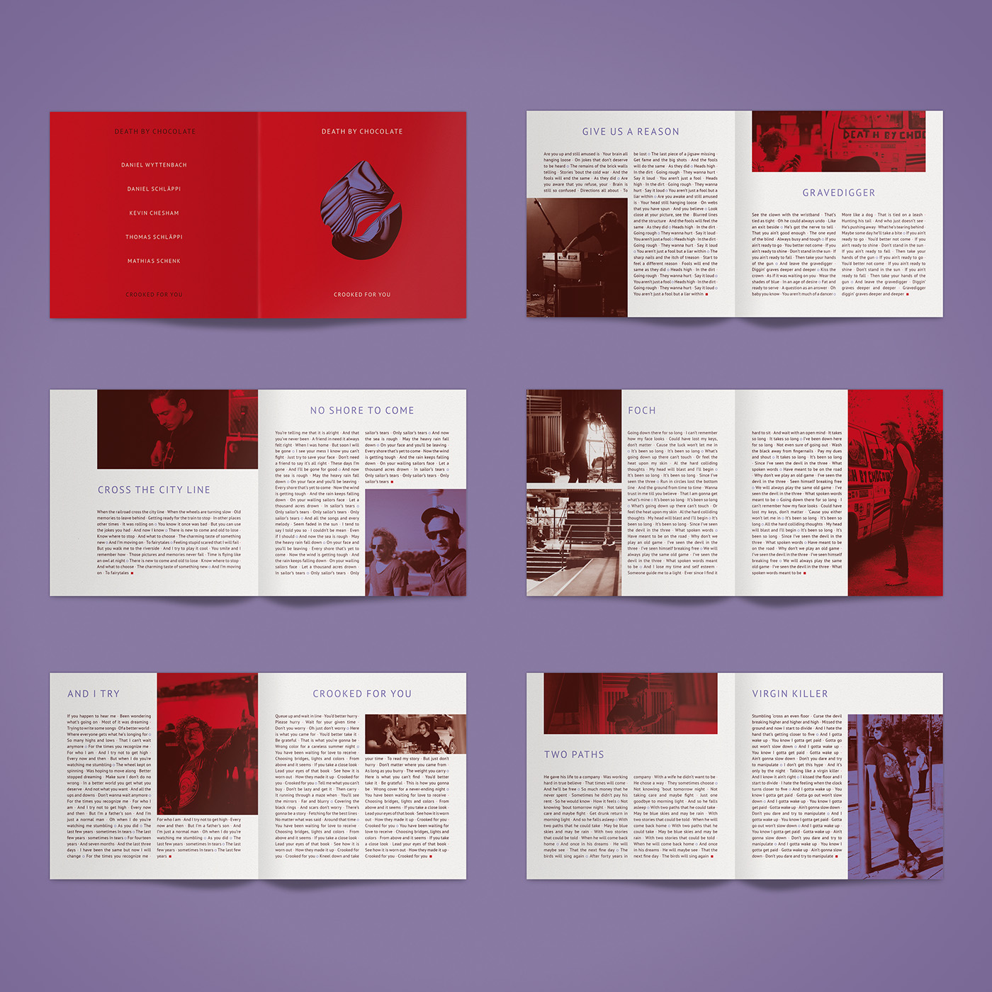 artwork vinyl cd music band Death by Chocolate swiss rock LP Music Packaging