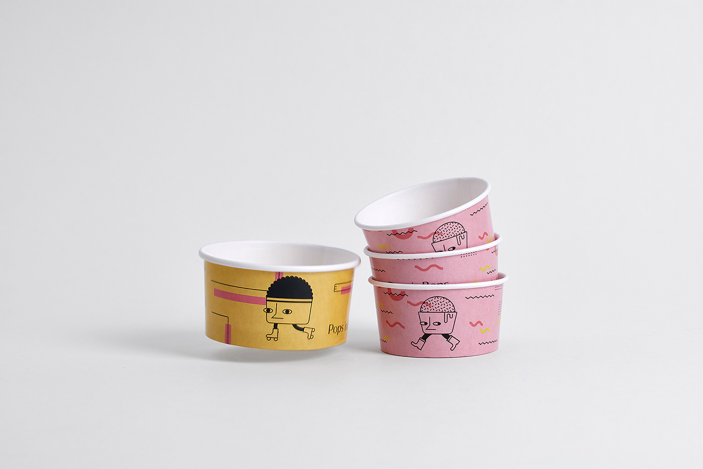 branding  color Fun heladeria ice cream Packaging