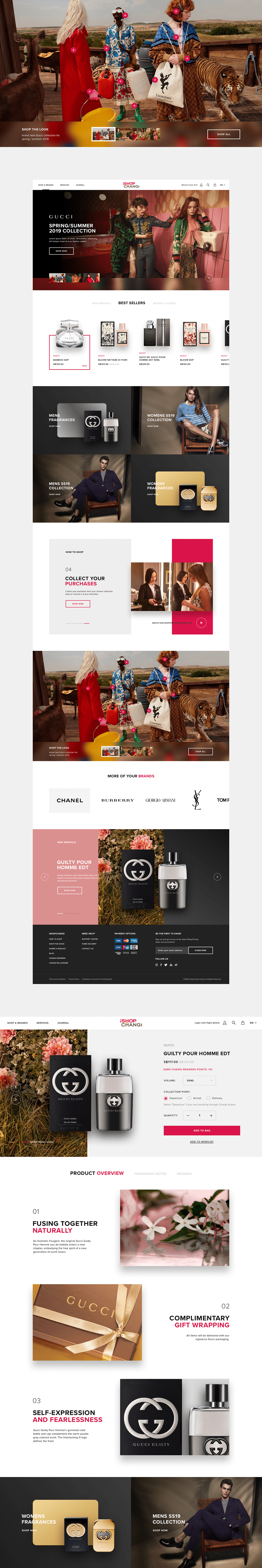 branding  changi digital Fashion  interaction luxury singapore UI ux Web Design 