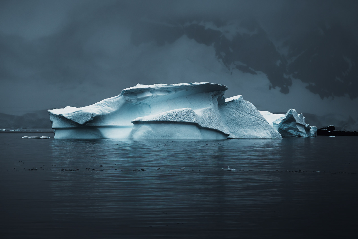 antarctica glacier iceberg ice Ocean dark snow winter water climate