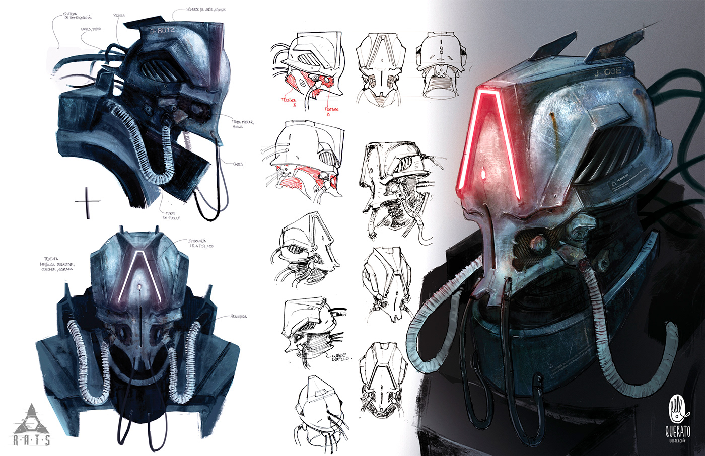 concept art short film Character design  Cyberpunk props Cyborg ILLUSTRATION  future