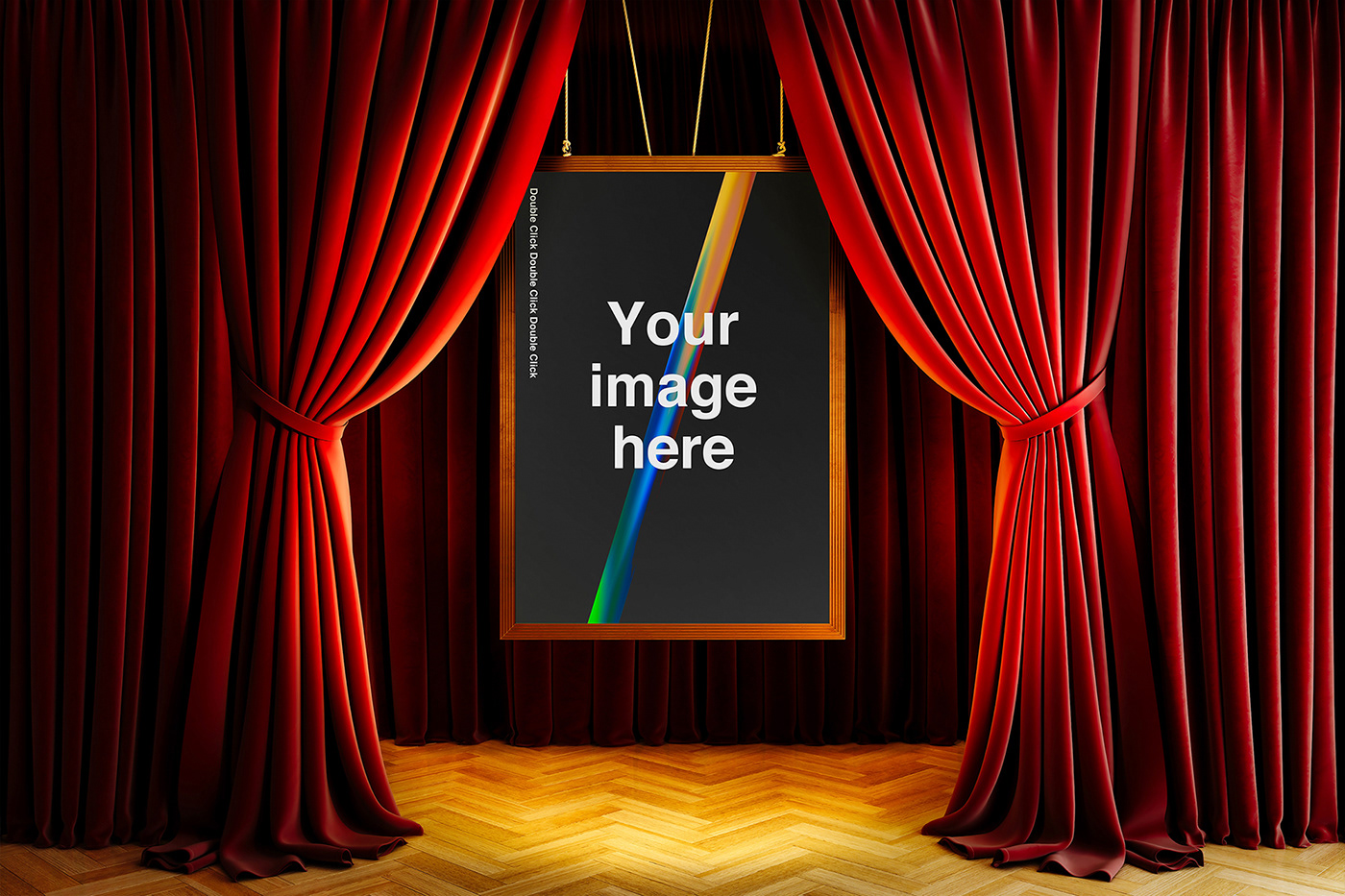 theater  Mockup poster Stage scene frames photoshop vertical horizontal circular