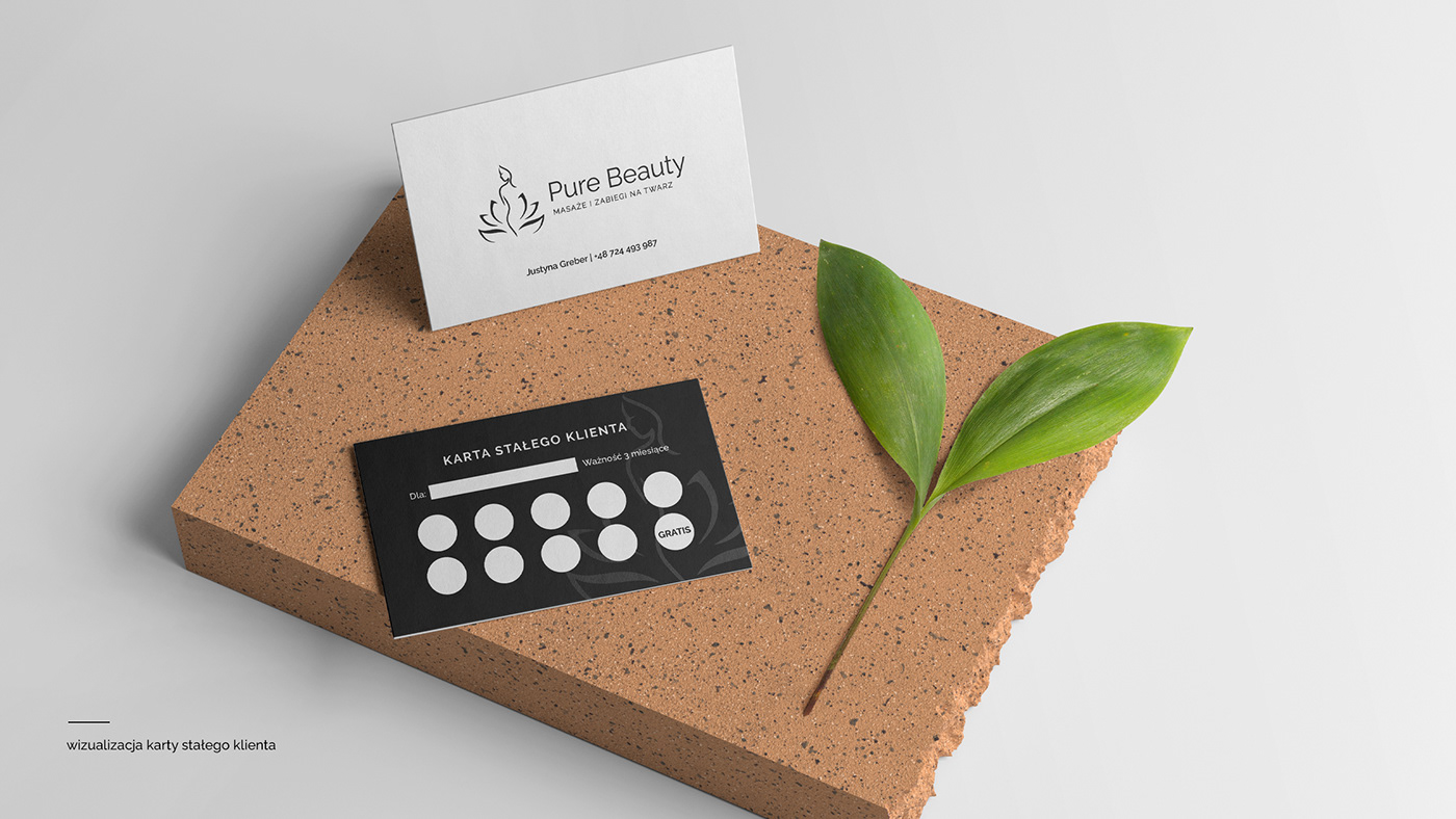 Advertising  Brand Design business card flyer gift card logo Logo Design Pure Beauty visual identity voucher
