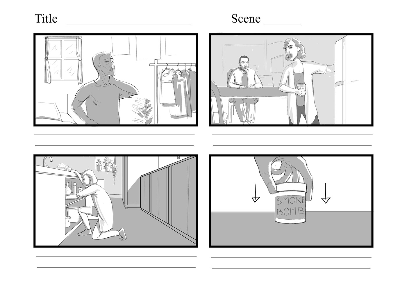 live action Project Script storyboard