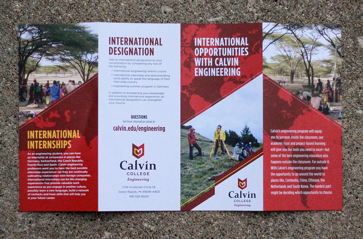 print design  gatefold brochure International