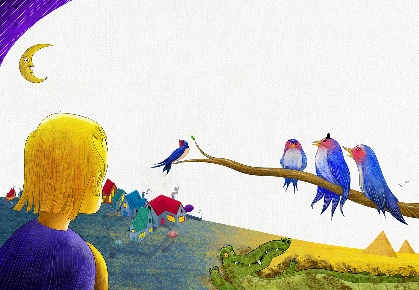 bird book childrens book çocuk kitabı gold happy prince illustrasyon Oscar Wilde story swallow