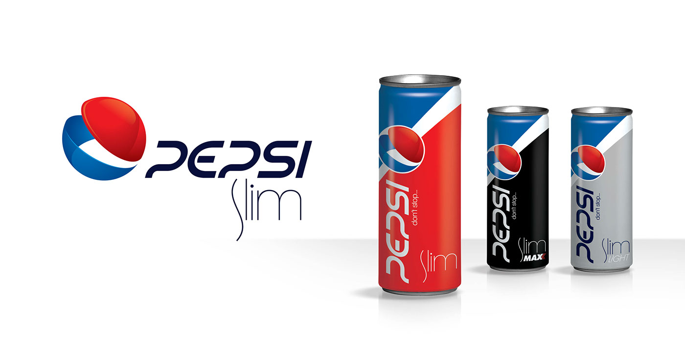 logo redesign red blue cola can poster Billboards magazine