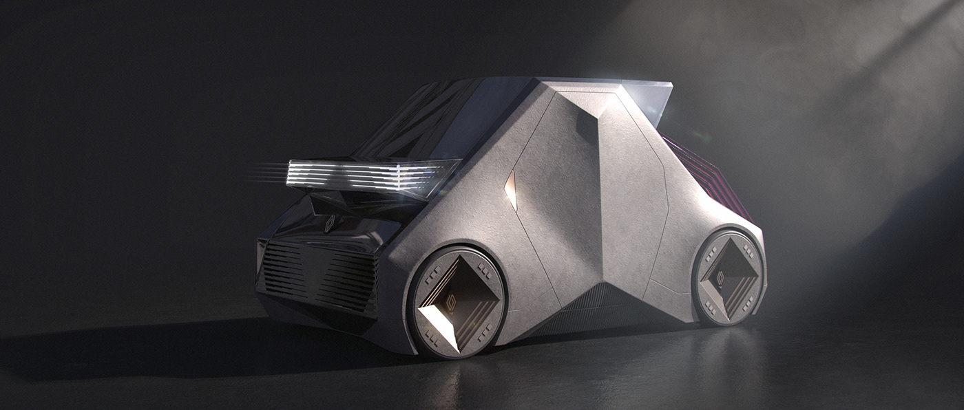 car design Automotive design Transportation Design mobility concept Brutalism architectural design 3D renault